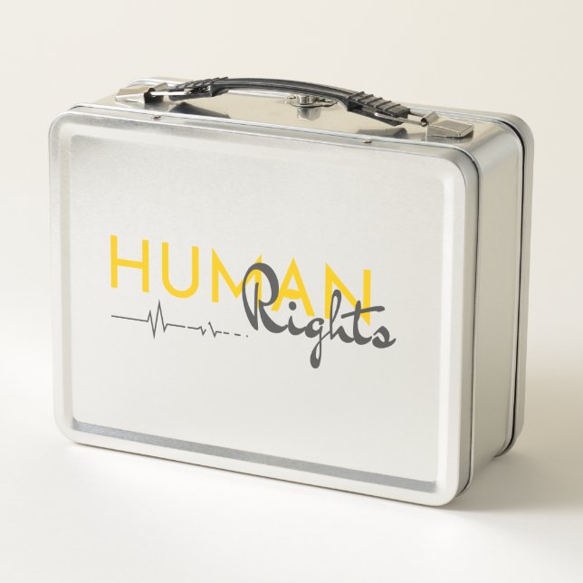 Menschenrechtspflege Metall Brotdose (Rückseite)