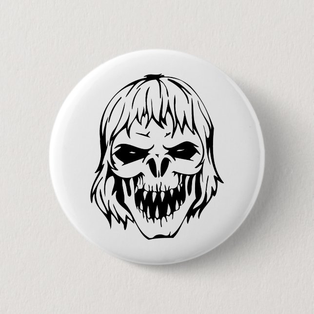 Menschenschädel Button (Vorderseite)