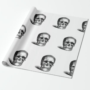 MENSCHENSCHÄDEL HALLOWEEN GESCHENKpapier