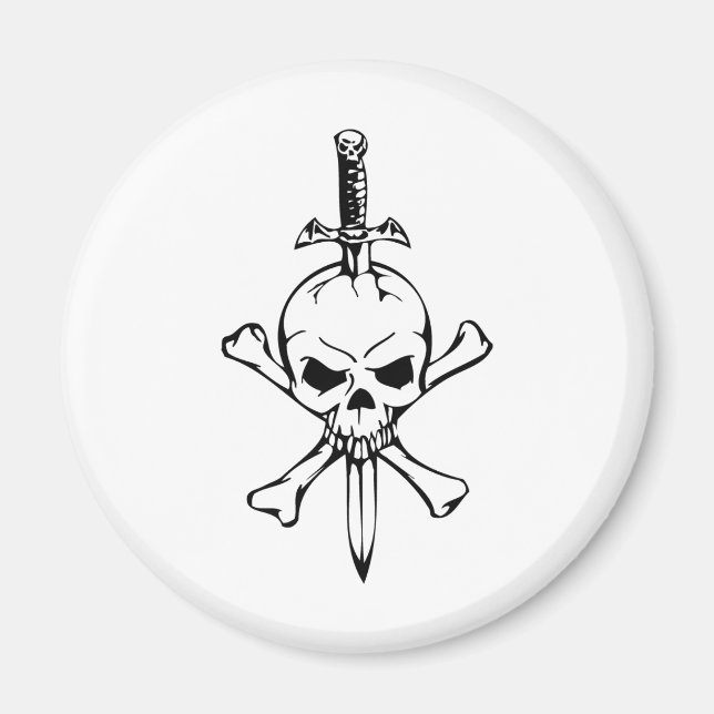 Menschenschädel Magnet (Vorne)