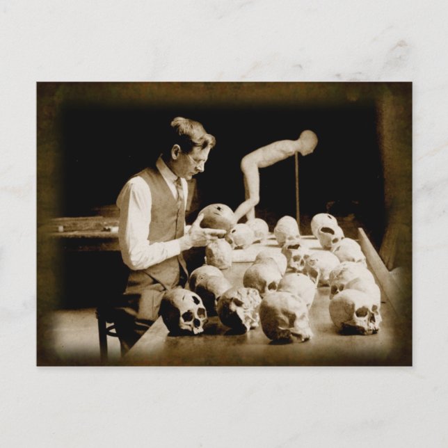 Menschenschädel Postkarte (Vorderseite)