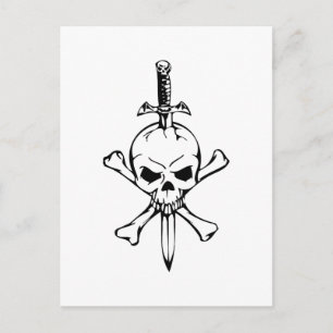 Menschenschädel Postkarte