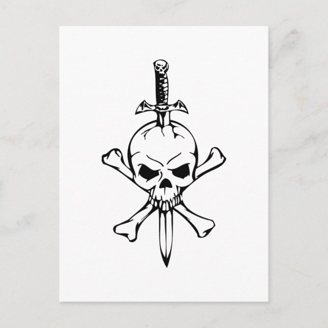 Menschenschädel Postkarte (Vorderseite)