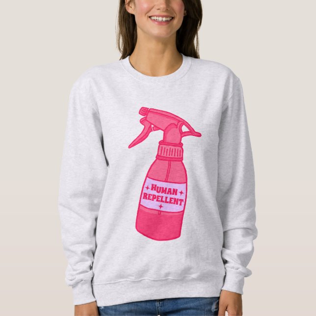 Menschenschutz-Sprayflasche Sassy Humor Sweatshirt (Vorderseite)