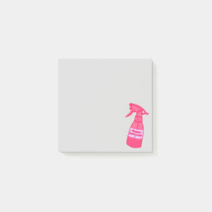 Menschensprayflasche mit frechem Humor Post-it Klebezettel