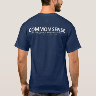 Menschenverstand-(für dunkles BG, Rückseite) T - T-Shirt