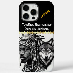 Menschenwolf-Spirituosenportrait iPhone 16 Pro Max Hülle