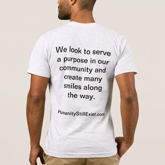 Menschheit noch existiert T-Shirt (Rückseite)