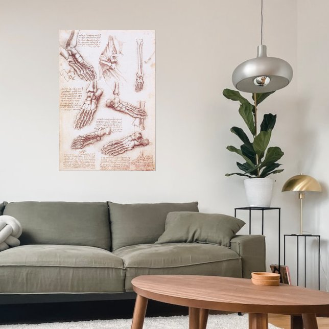 Menschliche Anatomie der Foot Bones von Leonardo d Poster (Von Creator hochgeladen)