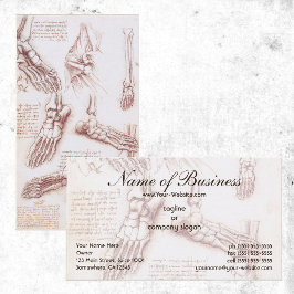 Menschliche Anatomie, Feet Skelette von Leonardo d Visitenkarte