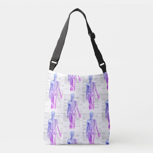 Menschliche Anatomie-medizinische Diagramm-Neuheit Tragetaschen Mit Langen Trägern (Vorderseite)