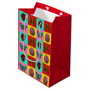 Menschliche Anatomie-Pop-Kunst Mittlere Geschenktüte