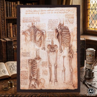 Menschliche Anatomie Skelett Knochen von Leonardo