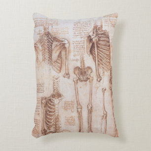 Menschliche Anatomie Skelett Knochen von Leonardo  Zierkissen