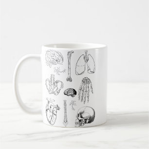 Menschliche Anatomie Vintage-Medizinillustration-S Kaffeetasse
