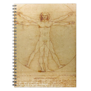 Menschliche Anatomie, Vitruvian Mann durch Notizblock