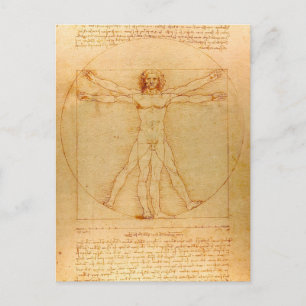 Menschliche Anatomie, Vitruvian Mann durch Postkarte