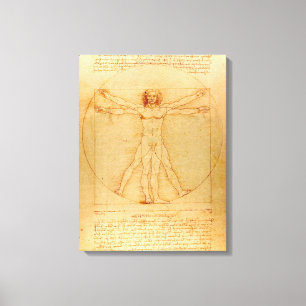 Menschliche Anatomie, Vitruvianischer Mensch von L Leinwanddruck