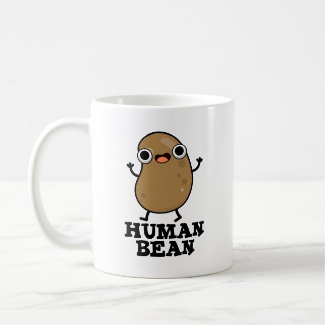 Menschliche Bean Funny Human Being Puff Kaffeetasse (Links)