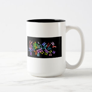 Menschliche Chromosom-Bild auf Zweifarbige Tasse