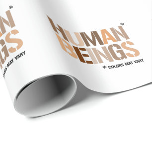 MENSCHLICHE EINRICHTUNGEN: Farben können variieren Geschenkpapier