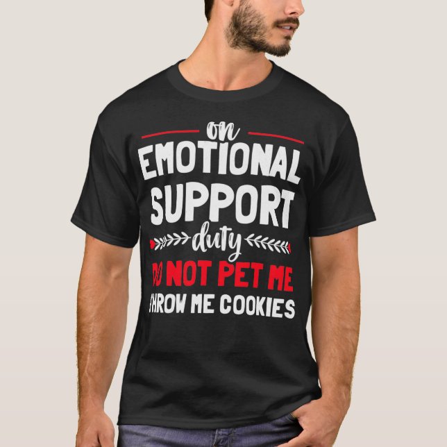 Menschliche emotionale Unterstützung nicht Pet Fun T-Shirt (Vorderseite)