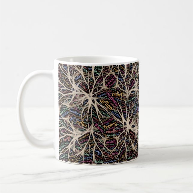 Menschliche Erfahrung Inspiration Word Art Kaffeetasse (Links)