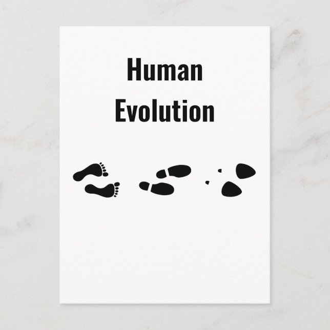 Menschliche Evolution Barefoot zu Heelsen Postkarte (Vorderseite)