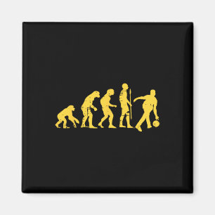 Menschliche Evolution Bowling Funny Bowler Männer Magnet