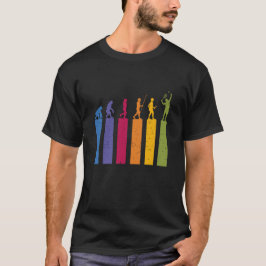 Menschliche Evolution des Tennis Players Vintag Re T-Shirt