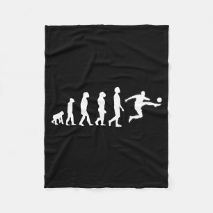 Menschliche Evolution endet mit Fußballspieler-Kic Fleecedecke