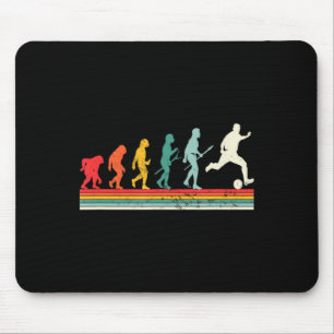 Menschliche Evolution Fußball Sport Vintage Foo Mousepad