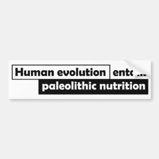 Menschliche Evolution hat paläolithische Nahrung Autoaufkleber