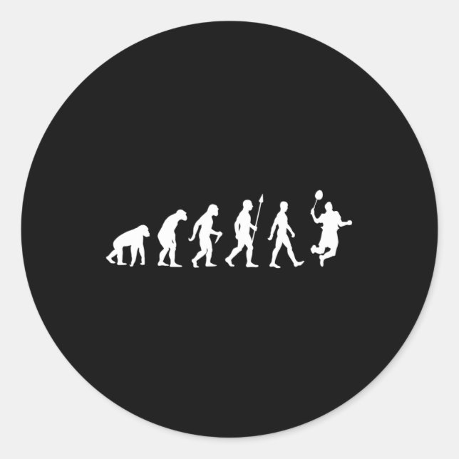 Menschliche Evolution Runder Aufkleber (Vorderseite)