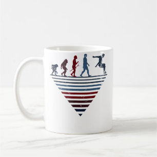 Menschliche Evolution - Spieler Vintage Parkour Kaffeetasse
