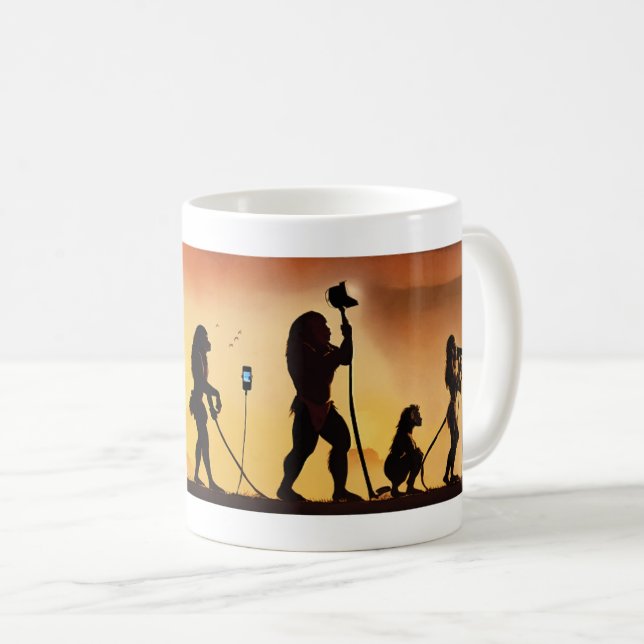 Menschliche Evolution von Cavewoman bis Tasse D (VorderseiteRechts)