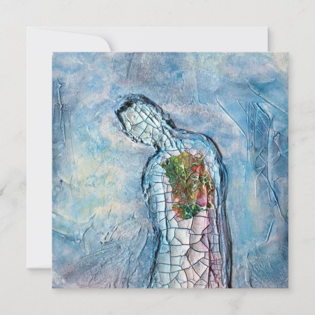 Menschliche Form Surreal Art Comfort Flat Card (Vorderseite)