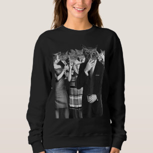 Menschliche Katze Sarcastic Spaß Katzengeschichte Sweatshirt
