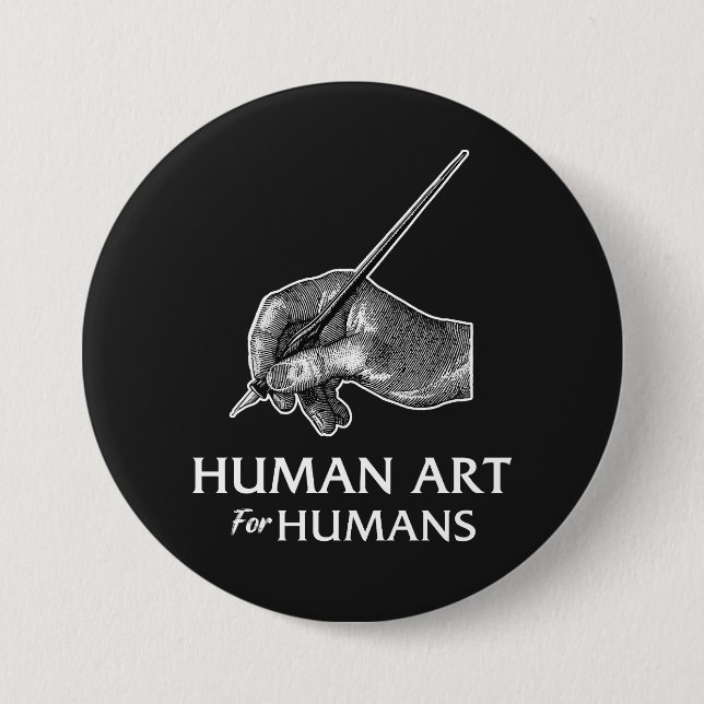 Menschliche Kunst für Menschen Button (Vorderseite)