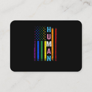 Menschliche LGBT-amerikanische Flagge LGBTQ Regenb Visitenkarte