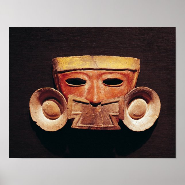 Menschliche Maske aus Teotihuacan Poster (Vorne)