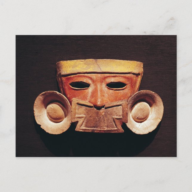 Menschliche Maske aus Teotihuacan Postkarte (Vorderseite)
