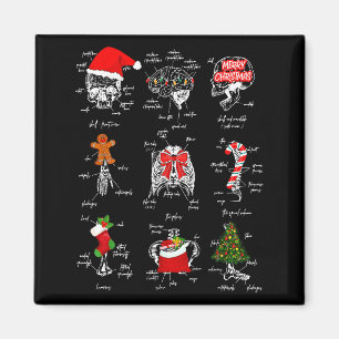 Menschliche Skelettanatomie Weihnachten Medizin St Magnet
