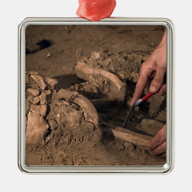 Menschliche Überreste Silbernes Ornament (Vorne)