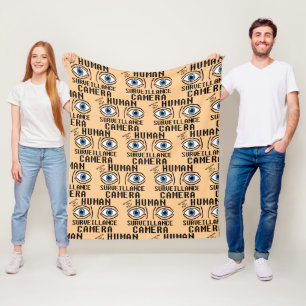 Menschliche Überwachungskamera Trockener Humor  Fleecedecke
