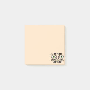 Menschliche Überwachungskamera Trockener Humor Post-it Klebezettel