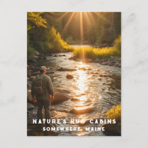 *~* Menschlicher Fischereistrom Maine Frieden AP49 Postkarte