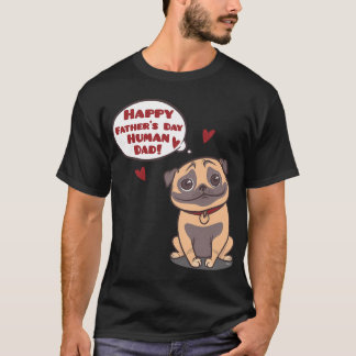 Menschlicher Vater Pug T-Shirt