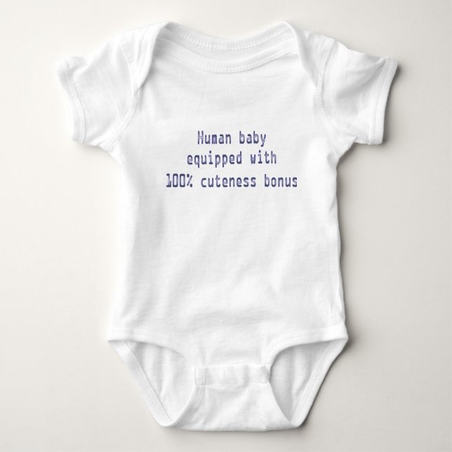Menschliches Baby mit 100% Kinderermäßigung Strampler (Vorderseite)