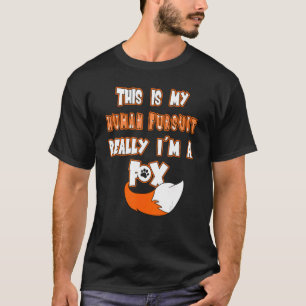 Menschliches Fursuit Niedlich Furry Fandom Fox T-Shirt